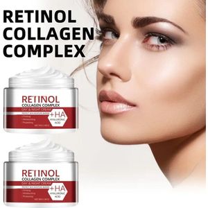 Retinol Collagen Complex Dag & Nachtcrème - 2 stuks x 30g - Anti-Aging - Met Hyaluronzuur