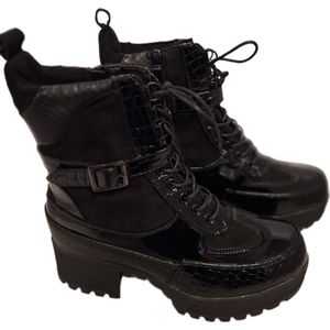 LUCKYSHOES-BIKERBOOTS-SUEDELOOK/SNAKE-MIRROR PARTS-39