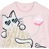 Billieblush - U21380 - Kattentrui - Roze - Casual - Katoen