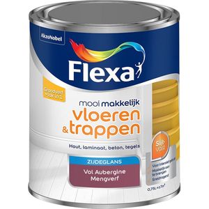 Flexa Mooi Makkelijk Verf - Vloeren en Trappen - Mengkleur - Vol Aubergine - 750 ml