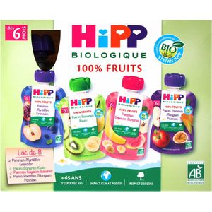 HiPP 100% Fruit van 6 Maanden Biologische 8 Kalebassen