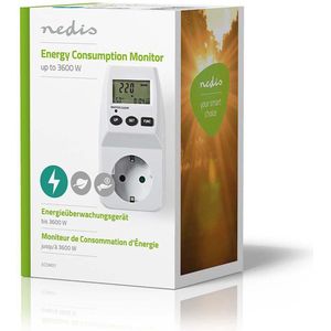 Nedis Energieverbruiksmeter - Batterij Gevoed / Netvoeding - 16 A
