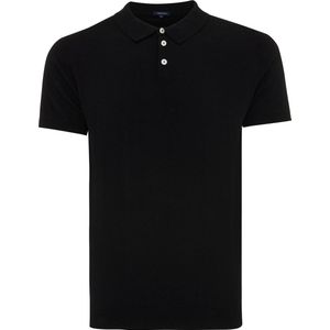 TRESANTI | TREVOR I Basic gebreide polo katoen cashmere | zwart | Size XXXL