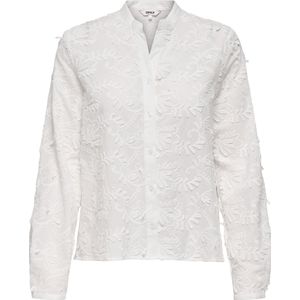 Only - Onlcarmen Fr 3d Emb Shirt Wvn - Blouse - Cloud Dancer - Dames