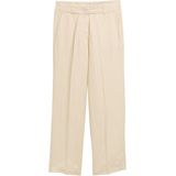 TOM TAILOR TTLEA Wide Leg broek voor dames met linnen aandeel, 21650, Summer Beige, 32W / 32L
