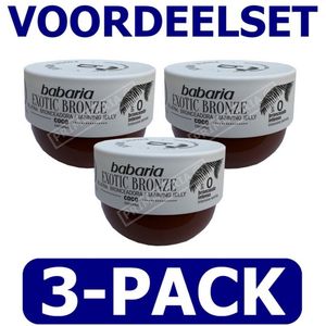 VOORDEELSET met 3 x Babaria Exotic Bronze Gelatina Bronceadora / Tanning Jelly Coco FACTOR 0 - 300ml.