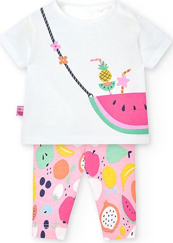 Boboli - Set 148104 - Gebreide Set - Wit - Voor Babymeisjes - 1 Maand