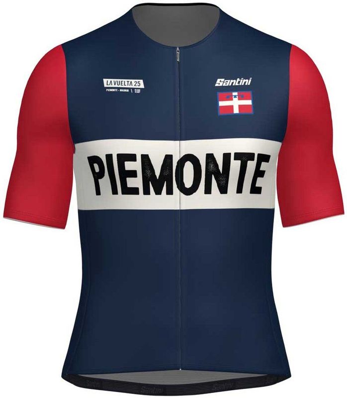 Santini - La Vuelta Grand Salida Piemonte - Korte Mouw Wielertrui - Blauw