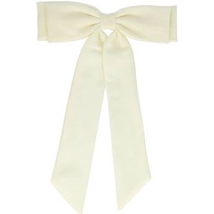 Haarsoires Haarspeld Patentspeld Strik 17cm – Handmade – Creme - Haarspelden voor Dames - Haarklem - Haarclip - Haaraccessoires - Hair Clip - Decoratieve Haaraccessoire
