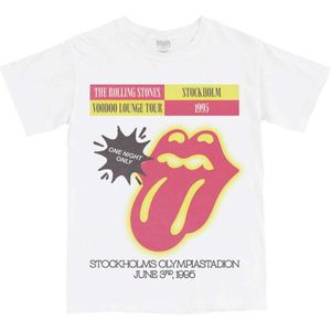 The Rolling Stones - Stockholm '95 Heren T-shirt - S - Wit
