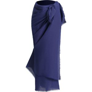 Emilie collection - pareo - linnen mix - 190X120CM - marineblauw