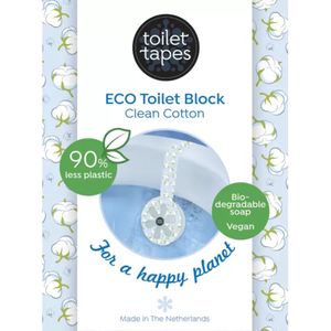 Toilet Tapes - Eco-vriendelijke WC Blokjes Voordeelverpakking met 160+ Spoelbeurten - Tot 90% Minder Plastic, Efficiënte Toiletsteen - Langdurige Frisheid - Clean Cotton - 14 Stuks