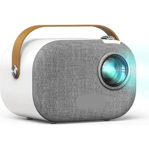 Beamer - 1080P Home Theater Mini Projector - Mini Beamer - Projector - 2.4G/5G WiFi, 200ANSI, Android 9.0 & Google Assistant – EU Plug