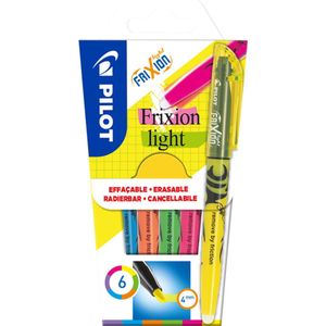 Pilot Frixion Light - Markeerstiften -  6 Kleuren in een doosje