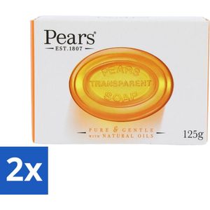 2 x Pears - Zeep - Transparant - Zacht - 125 Gr - Munt Zeep - Verfrissende Zeep - Reinigende Zeep - Pears Zeep - Groene Munt