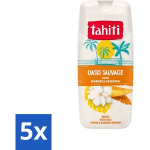 Tahiti - Douchegel - Wilde Oase - Mango & Gardenia - 315 ml - Bulkverpakking - 5 stuks