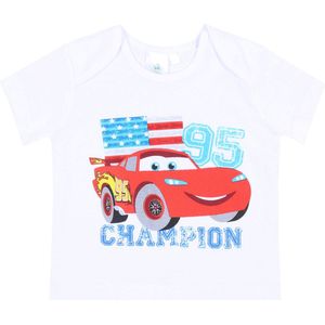 Wit baby t-shirt Bliksem McQueen Disney