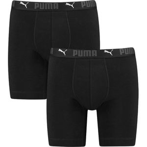 Puma 2-pack extra lange pijpjes boxershorts heren - S - Zwart