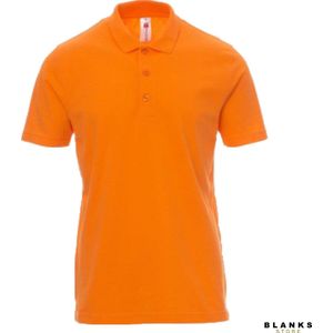 Payper Rome: Katoenen Piquet Polo Shirt Heren met Korte Mouwen en Parelmoer Knopen - Oranje - XXL