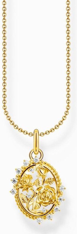 Thomas Sabo - Halsketting - Gerecycled Zilver - Geel Goud Verguld - 40-45 cm