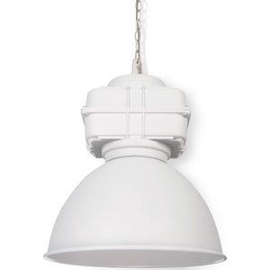 Home Sweet Home - Industriële Hanglamp Wanted - hanglamp gemaakt van Metaal - Wit - 41/41/170cm - Pendellamp geschikt voor woonkamer, slaapkamer en keuken- geschikt voor E27 LED lichtbron
