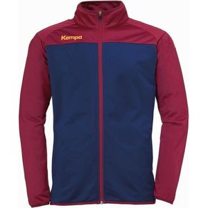 Kempa Prime Poly Jacket Kind Diep Blauw-Donker Rood Maat 140