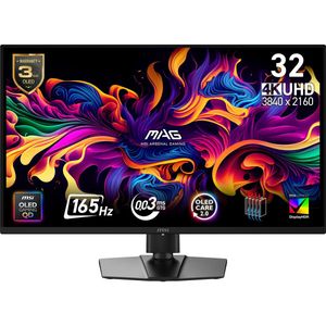 MSI MAG 322UP QD-OLED E16 computer monitor 80 cm (31.5"") 3840 x 2160 Pixels 4K Ultra HD Zwart