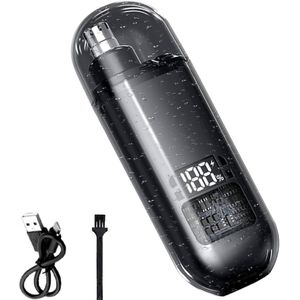 Neus- en oortrimmer voor heren, waterdicht en oplaadbaar, met digitaal display, unisex