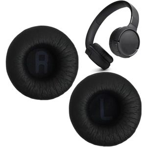 Vervangende oorkussens voor hoofdtelefoons – PU-leer en schuim, zwart