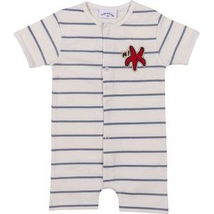 Frogs and Dogs - Pirate Short Onesie Stripes | Off White - Katoen - Maat 86