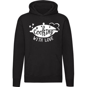 Cooking with love hoodie | restaurant | kok | koken | liefde | grappig | unisex | trui | sweater | hoodie | capuchon