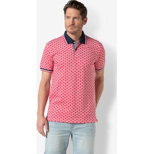 Twinlife Heren piqué polo shirt aop graphic - Polo's - Duurzaam - Elastisch - Rood - S