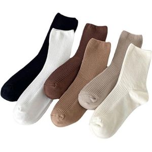 Daity 6 Paar - Sokken - Damessokken - Kuitsokken - Vloersokken - Katoenen sokken - Compressiesokken - One Size