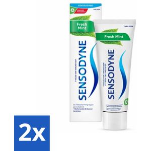 Sensodyne - Tandpasta - Fresh Mint - Frisse Adem - 75 ml - Voordeelverpakking - 2 stuks