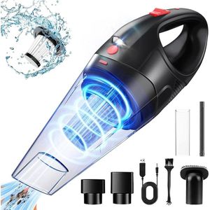 Kruimeldief Snoerloos Best Verkocht - Oplaadbaar Voor Auto - Handheld Krachtige Draadloze Auto Stofzuiger - Mini Stofzuiger Voor Auto - 120W Krachtige Zuigkracht - USB Oplaadbaar - Wasbare Filter - Draagbaar - Compact