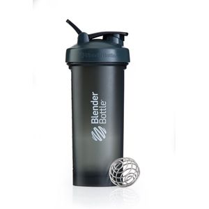 BLENDERBOTTLE | Pro45 | Shaker | Bidon | 1300ml  / 1.3 LITER | Antraciet| Wit. Lekt niet en geen klonten in je shake.