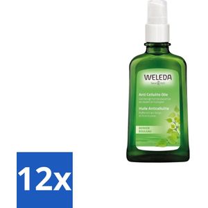 12 x WELEDA - Anti‑Cellulite olie - Berken - 100 ml - Anti-cellulite Olie - Natuurlijke Huidverzorging - Gladde Huid - Stevigere Huid - Plantenextracten