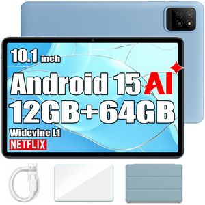 OSCAL Tablet Pad 30 WIFI - Doke AI - 12GB RAM - 64GB ROM - 6600 mAh - 10.1 Inch - Android 15 - Widevine L1 - 1080P FHD - Blauw