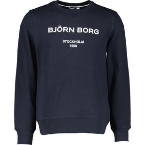Björn Borg logo crew - blauw - Maat: M