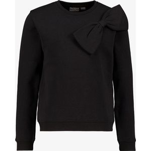 TwoDay meisjes sweater met strik zwart - Maat 158/164
