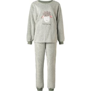 Cocodream - Lazy Sheep - Dames Huispak - Mint - Fleece Wafelstructuur