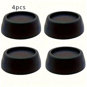 4 stuks - Anti-Vibratie Rubberen Pads - trillingsdemper - voor Wasmachines en Drogers - zwart