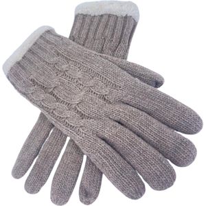 Winter Handschoenen - Dames - Verwarmde - Cashmere - Beige
