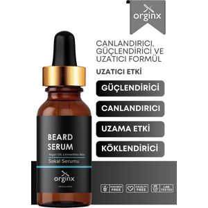 Orginx Baard- en Haargroei Serum - Voedende Formules voor Volle, Glanzende en Gezonde Groei, Bevat Arganolie, Keratine en Vitamine E, Voor Alle Huidtypes - 30 ml