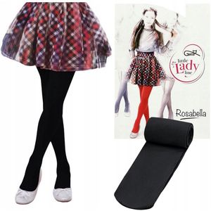 Gatta – Kinderpanty Meisjes – 60 DEN – Zwart – Met Katoen – Feest Panty – Maat 116 / 122 ( 1 stuks )