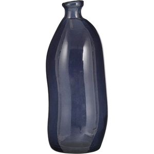 Mica Decorations Pinto Vaas - 13x13x35 cm - Glas - Zwart