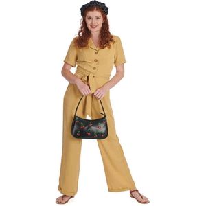 Banned - Pleased As Punch Jumpsuit - S - Geel