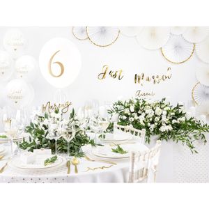 Partydeco tafelkleed/tafellaken rond - 2x - wit - 230 cm - polyester - Bruiloft feest tafelkleden