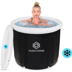 Ijsbad XL - Zitbad met Deksel & Pomp - Ingebouwd Zitkussen - Isolerend - Dompelbad - Opblaasbad - Bath Bucket - Ice Bath - Bad - Opblaasbaar - Wim Hof-methode