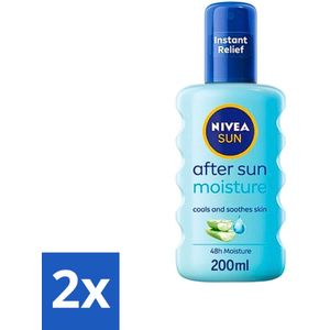 Nivea - Aftersun - Moisture Spray - 20 SPF - 200 ml - Voordeelverpakking - 2 stuks